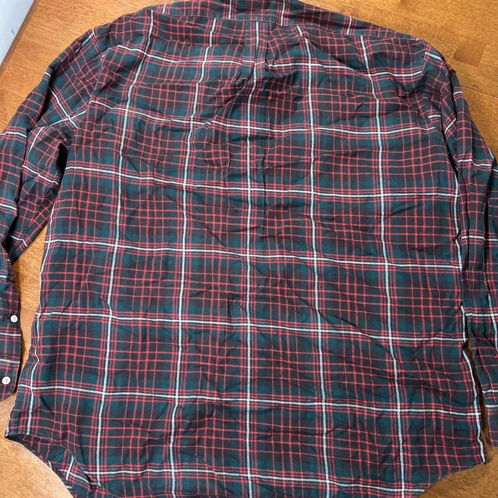 Ralph Lauren Blake Long Sleeve Button Down Shirt Men's Size Large Red Plaid